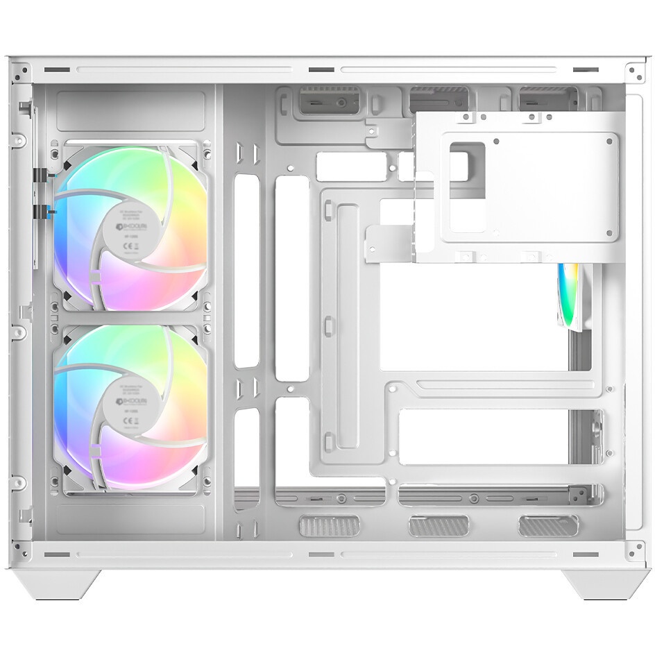 Корпус Case ID-Cooling VIEW 500 ARGB White mATX/win TG/3 fans/Gen2 Type C/CPU 162mm/GPU 407mm/no PSU