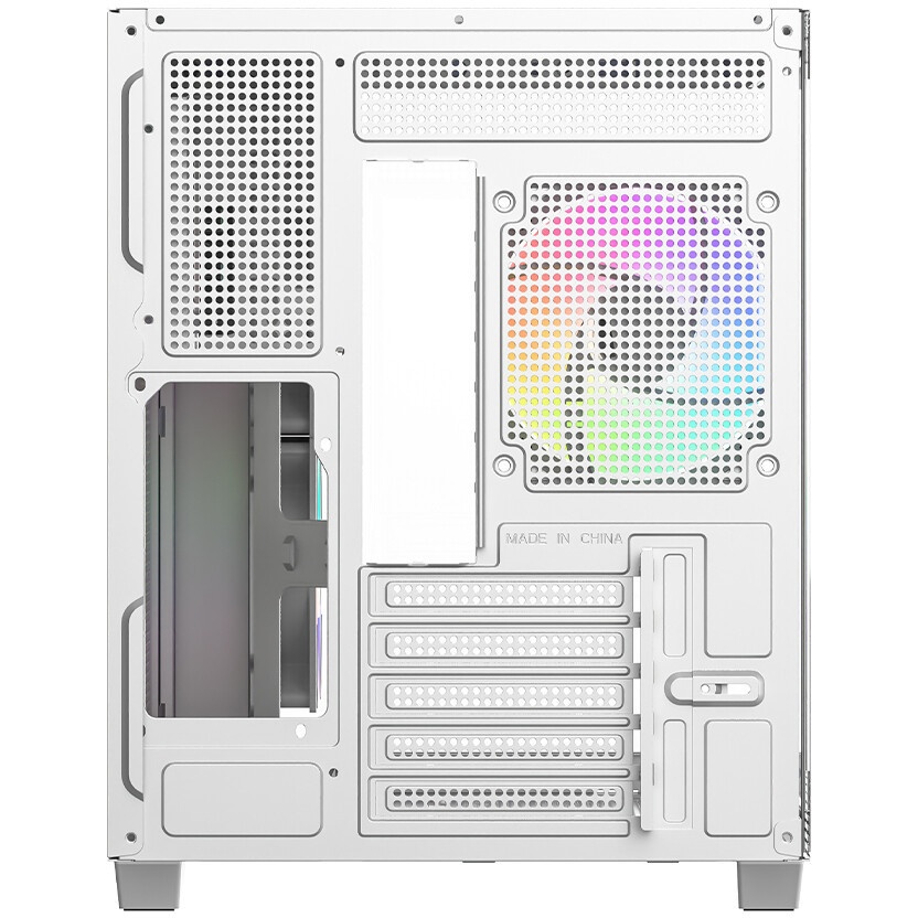 Корпус Case ID-Cooling VIEW 500 ARGB White mATX/win TG/3 fans/Gen2 Type C/CPU 162mm/GPU 407mm/no PSU