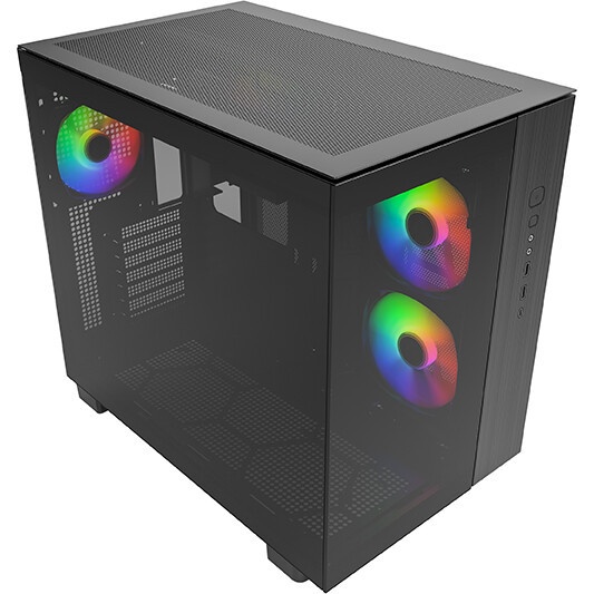 Корпус Case ID-Cooling VIEW 510 ARGB Black ATX/win TG/4 fans/Gen2 Type C/CPU 162mm/GPU 407mm/ no PSU