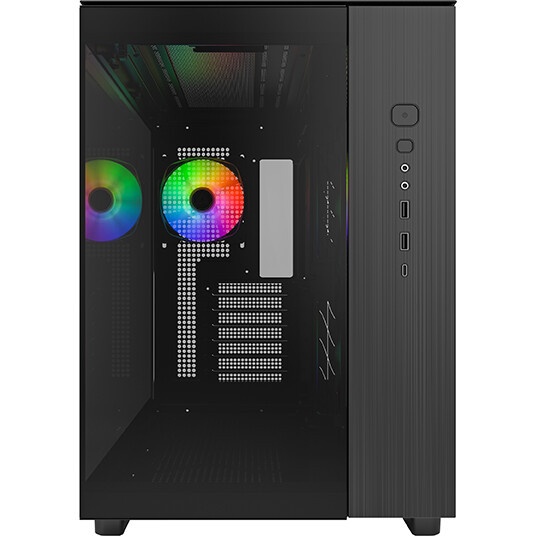 Корпус Case ID-Cooling VIEW 510 ARGB Black ATX/win TG/4 fans/Gen2 Type C/CPU 162mm/GPU 407mm/ no PSU