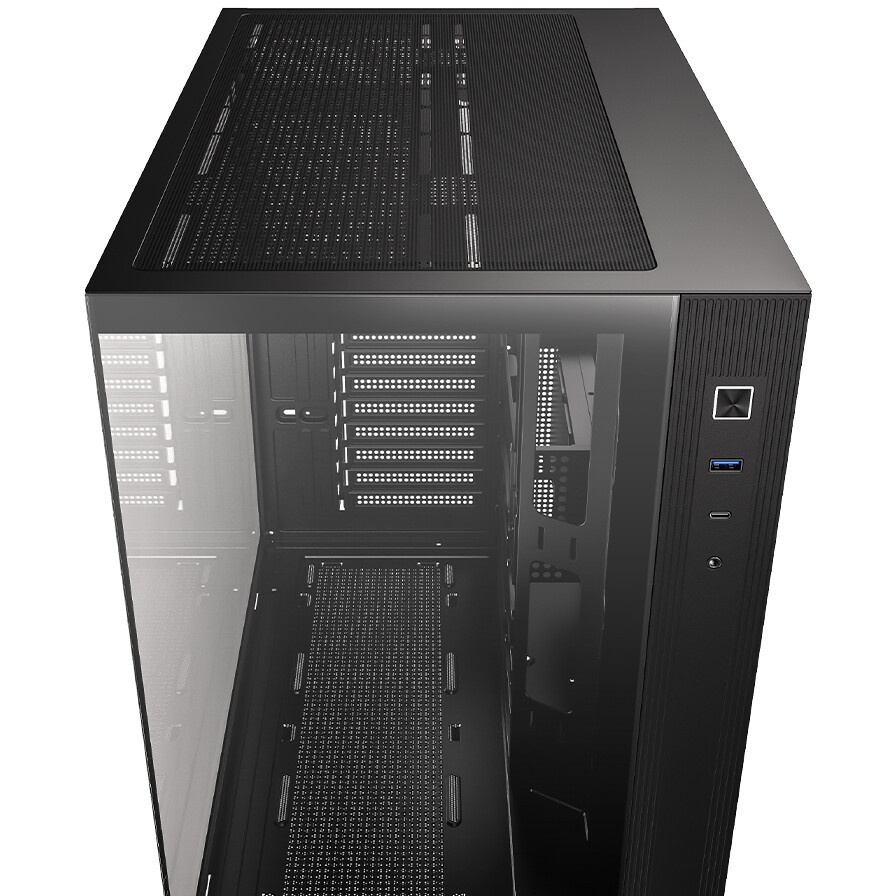 Корпус Case ID-Cooling VIEW 510 ARGB Black ATX/win TG/4 fans/Gen2 Type C/CPU 162mm/GPU 407mm/ no PSU