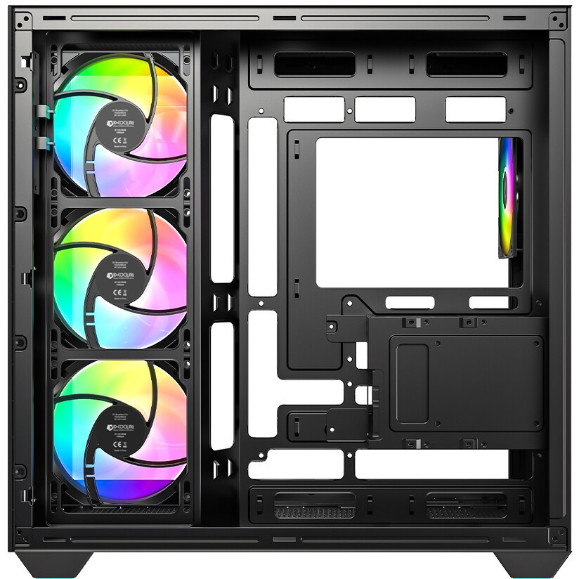 Корпус Case ID-Cooling VIEW 510 ARGB Black ATX/win TG/4 fans/Gen2 Type C/CPU 162mm/GPU 407mm/ no PSU