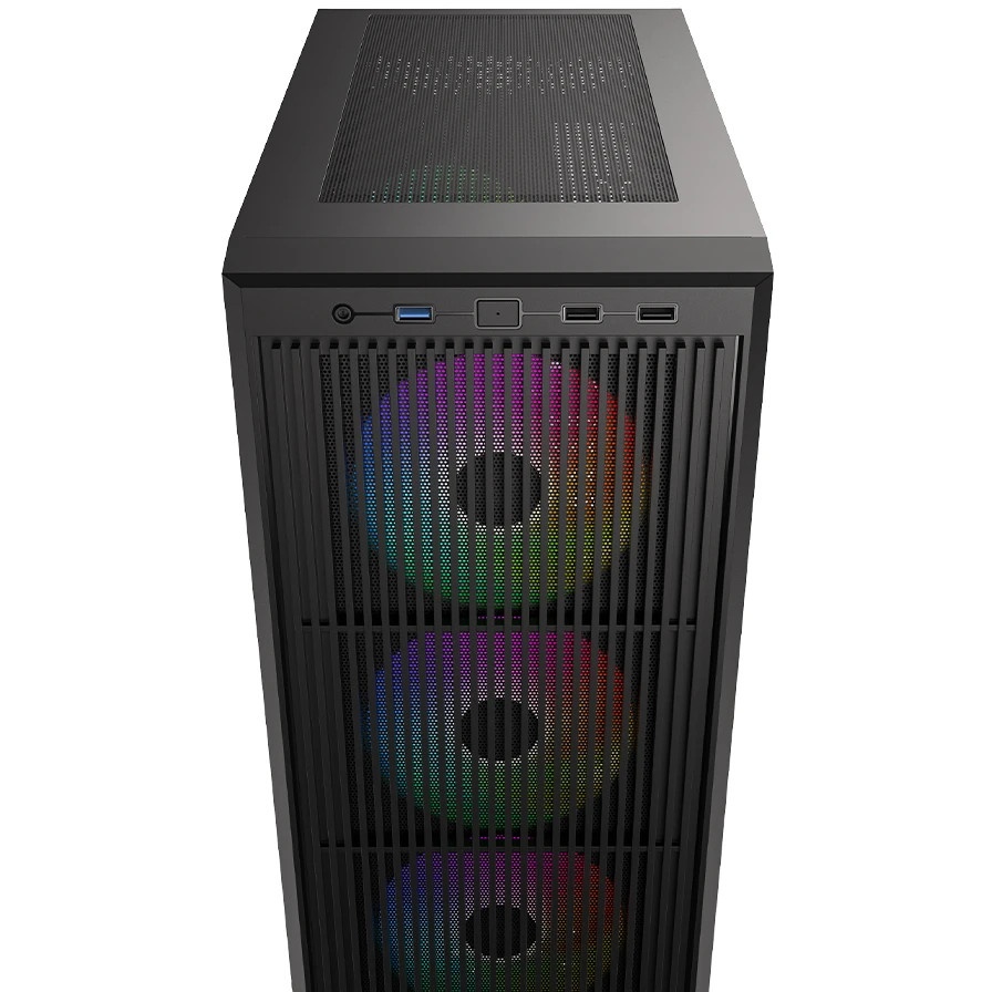 Корпус Case ID-Cooling WARE 300 ARGB Black mATX/win TG/ 4 fans/ Type C/ CPU 160mm/ GPU 320mm/ no PSU