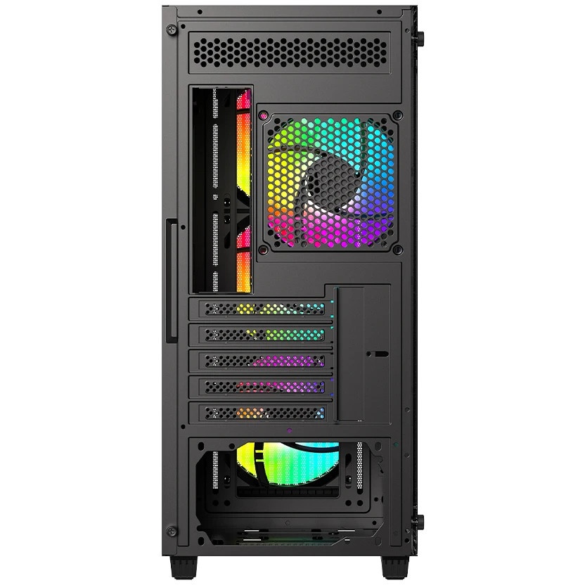 Корпус Case ID-Cooling WARE 300 ARGB Black mATX/win TG/ 4 fans/ Type C/ CPU 160mm/ GPU 320mm/ no PSU