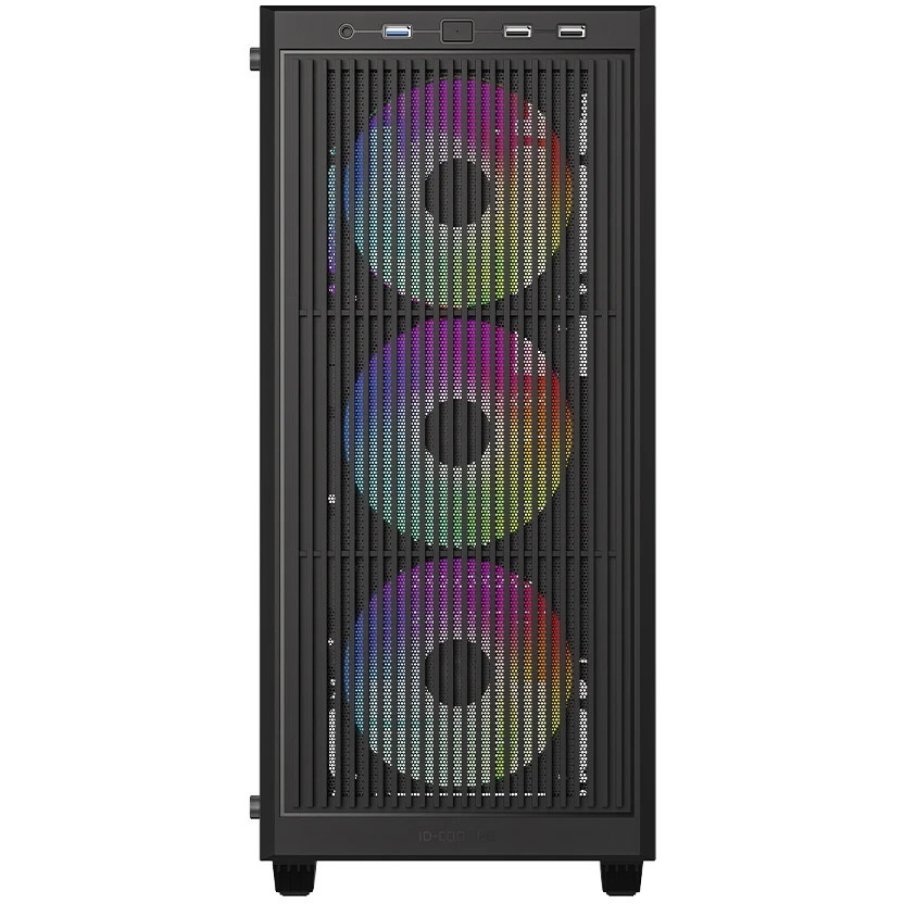 Корпус Case ID-Cooling WARE 310 ARGB Black ATX/ win TG/ 4 fans/ Type C/ CPU 160mm/ GPU 320mm/ no PSU