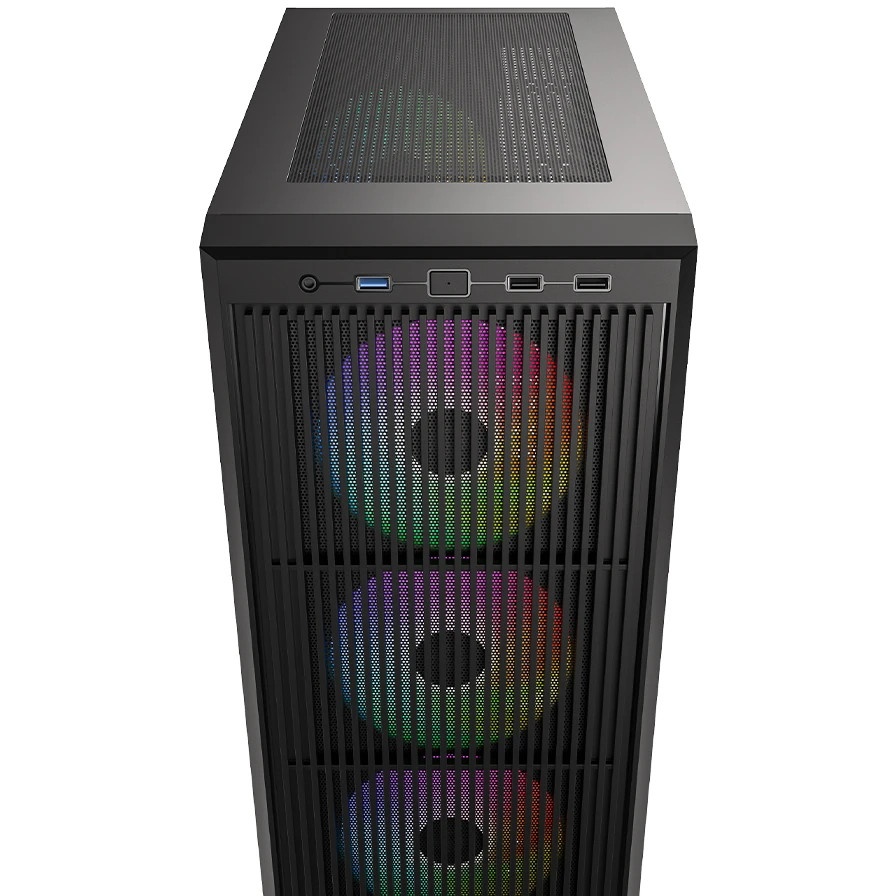 Корпус Case ID-Cooling WARE 310 ARGB Black ATX/ win TG/ 4 fans/ Type C/ CPU 160mm/ GPU 320mm/ no PSU