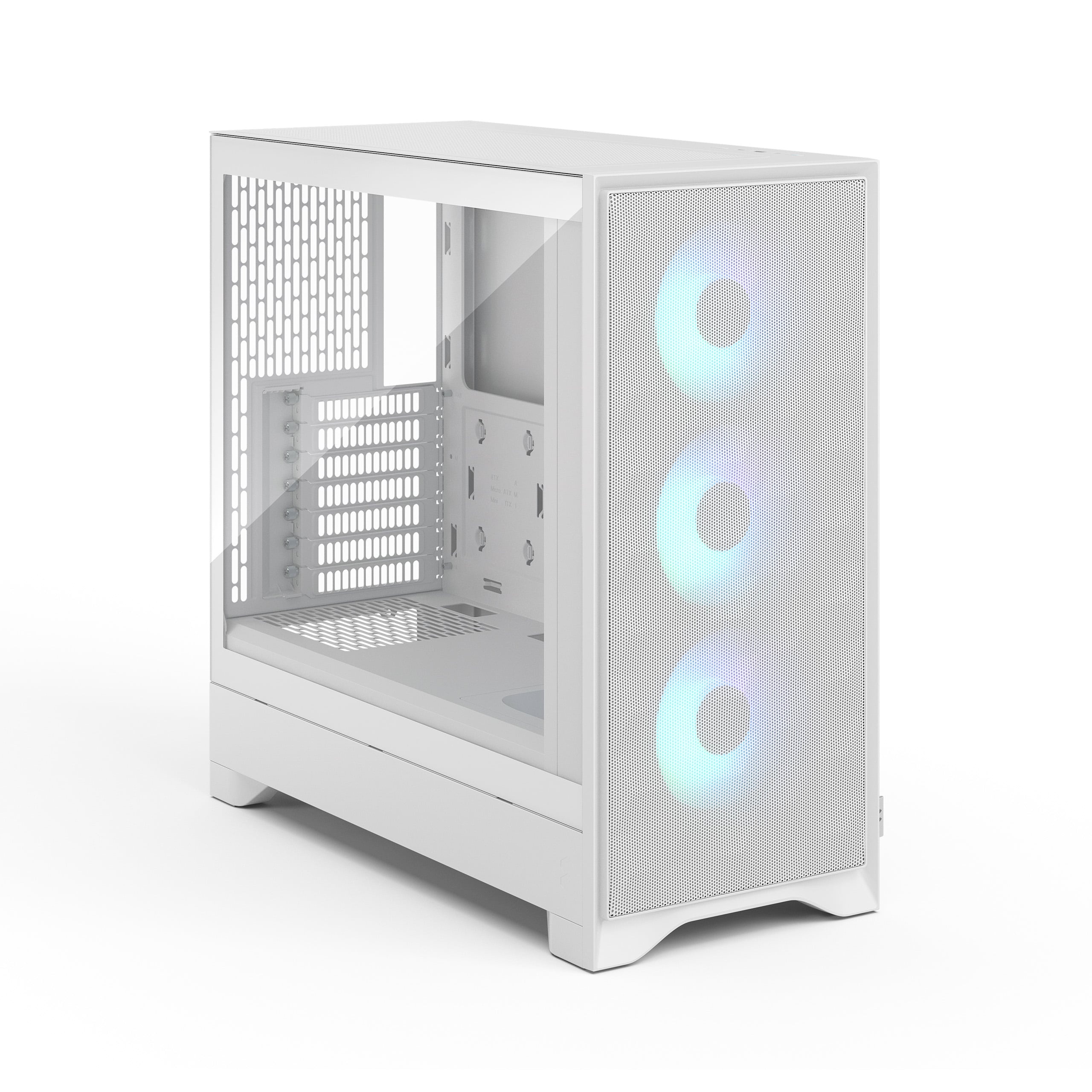Корпус ПК без блока питания/ Case Fractal Design Pop 2 Air TG RGB, Midi-Tower, 3x120mm, 1xUSB-C + 1x