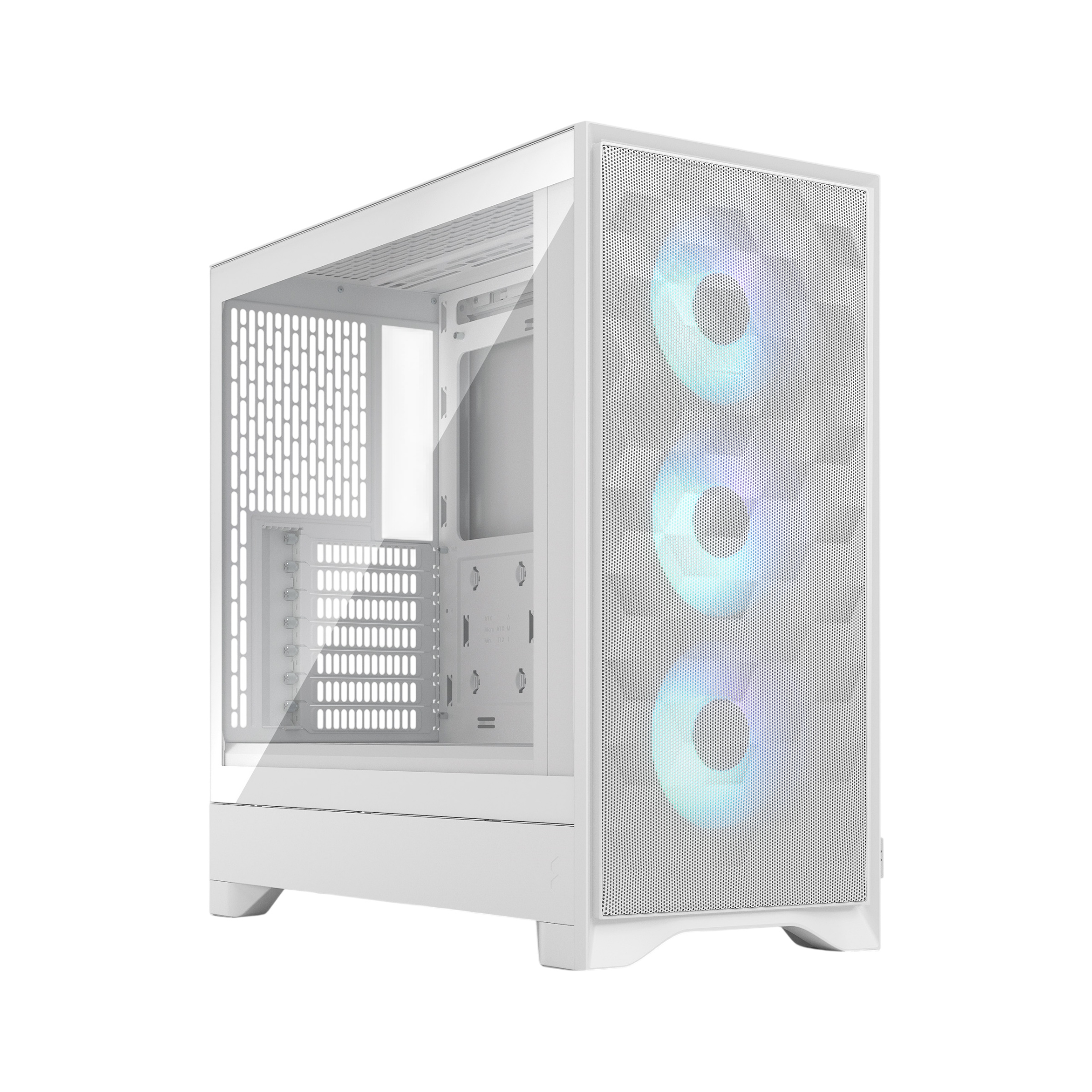 Корпус ПК без блока питания/ Case Fractal Design Pop 2 Air TG RGB, Midi-Tower, 3x120mm, 1xUSB-C + 1x