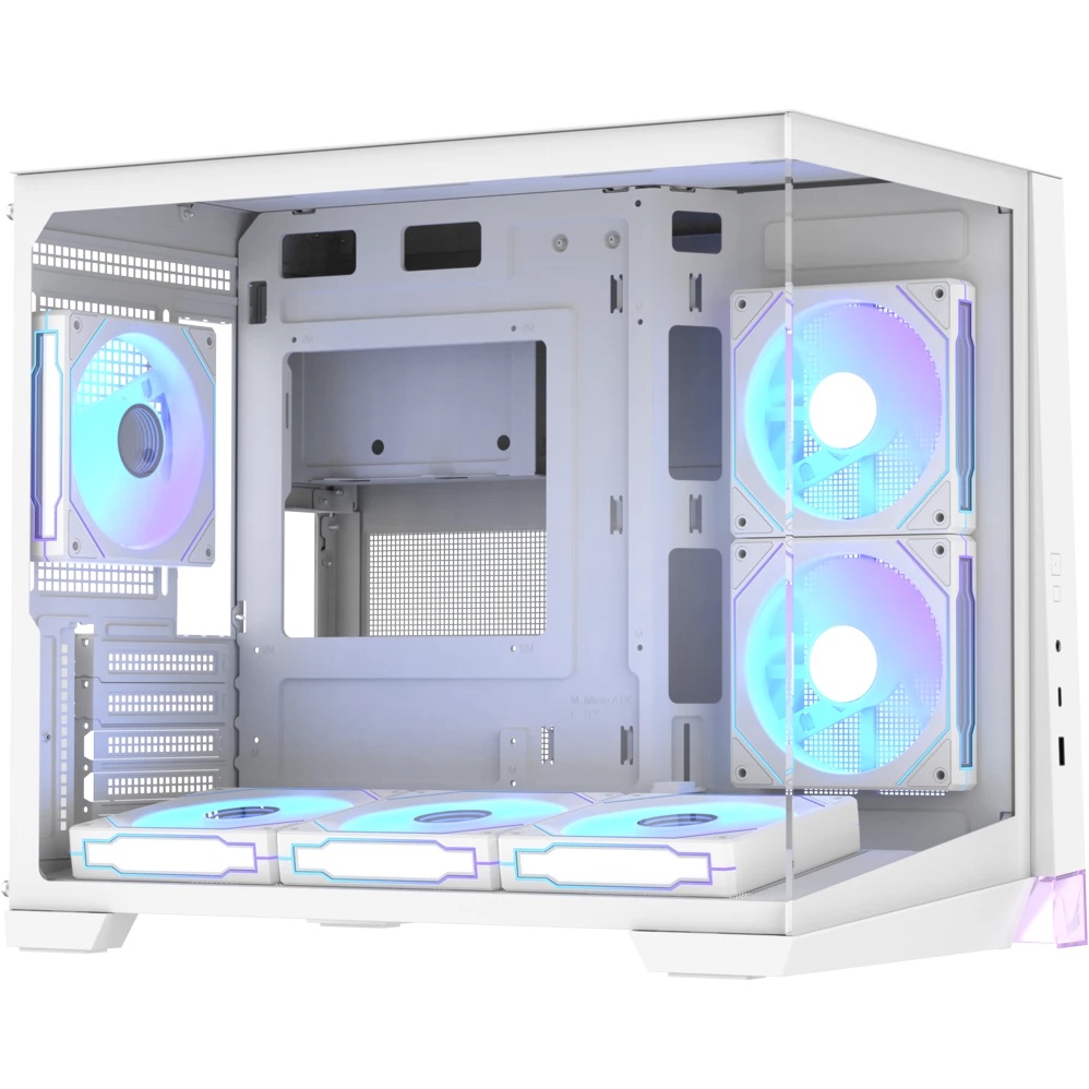 Корпус Formula Crystal Z4M Plus белый без БП mATX 3x120mm 1xUSB3.0 audio bott PSU