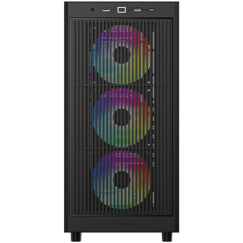 Корпус ID-Cooling Ware 510 черный без БП ATX 7x120mm 5x140mm 1xUSB2.0 1xUSB3.0 audio bott PSU