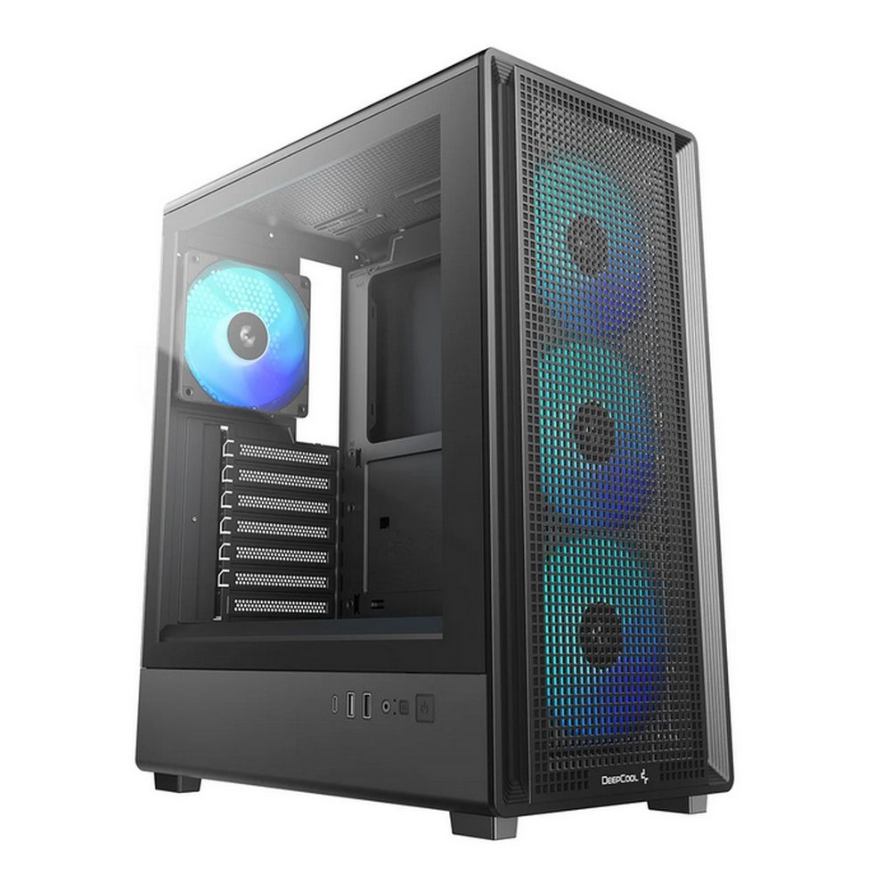Корпус Deepcool CC550 4F черный без БП ATX 4x120mm 5x140mm 1xUSB2.0 1xUSB3.0 audio bott PSU