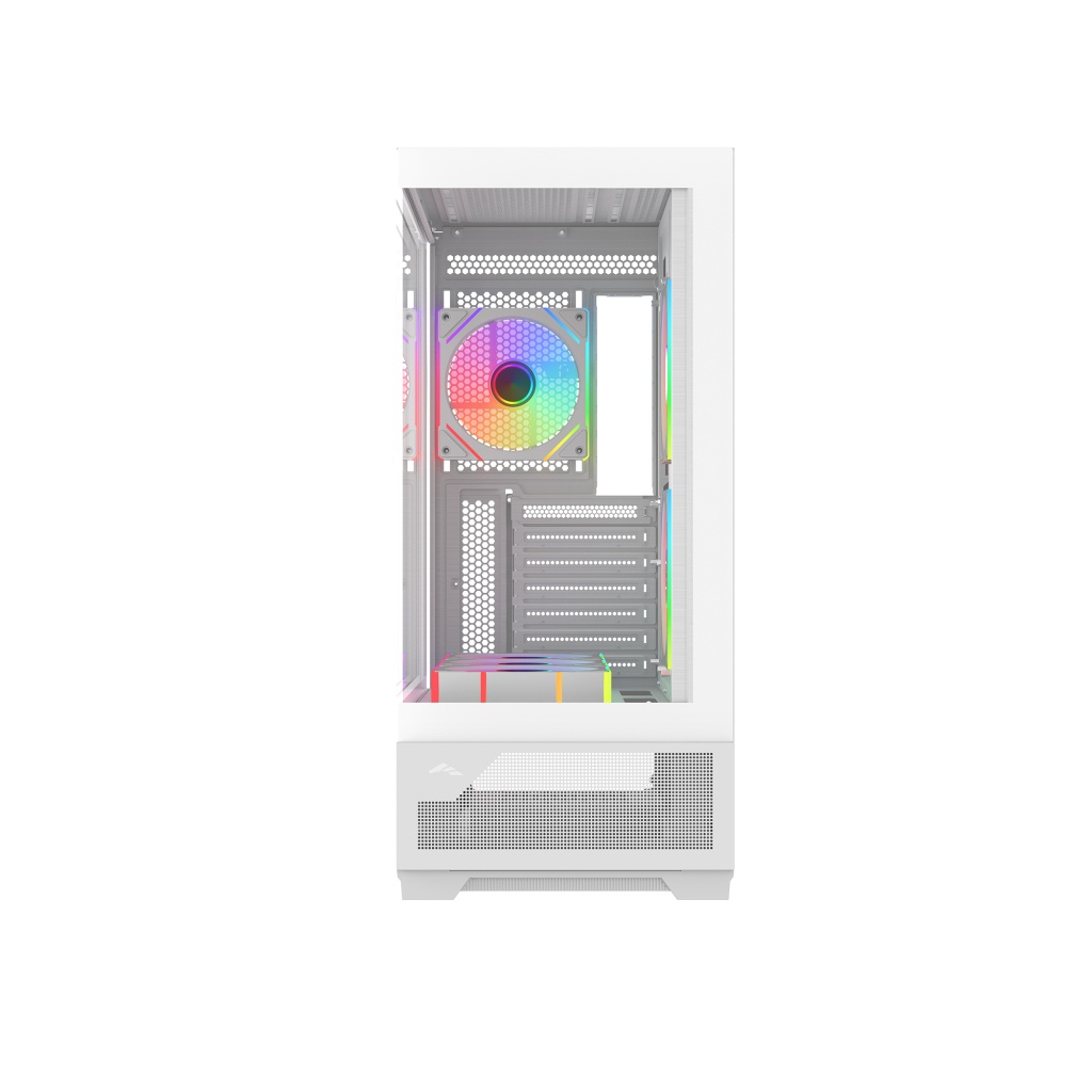 Корпус ПК без блока питания Case SAMA V43 White, Midi-Tower, TG, 6x120mm ARGB, 2xUSB 3.0 + 1xUSB 3.2