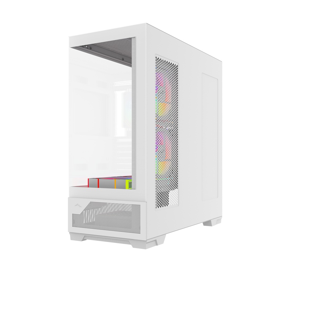 Корпус ПК без блока питания Case SAMA V43 White, Midi-Tower, TG, 6x120mm ARGB, 2xUSB 3.0 + 1xUSB 3.2