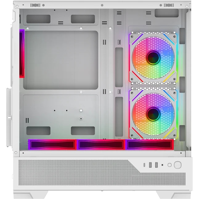Корпус ПК без блока питания Case SAMA V43 White, Midi-Tower, TG, 6x120mm ARGB, 2xUSB 3.0 + 1xUSB 3.2