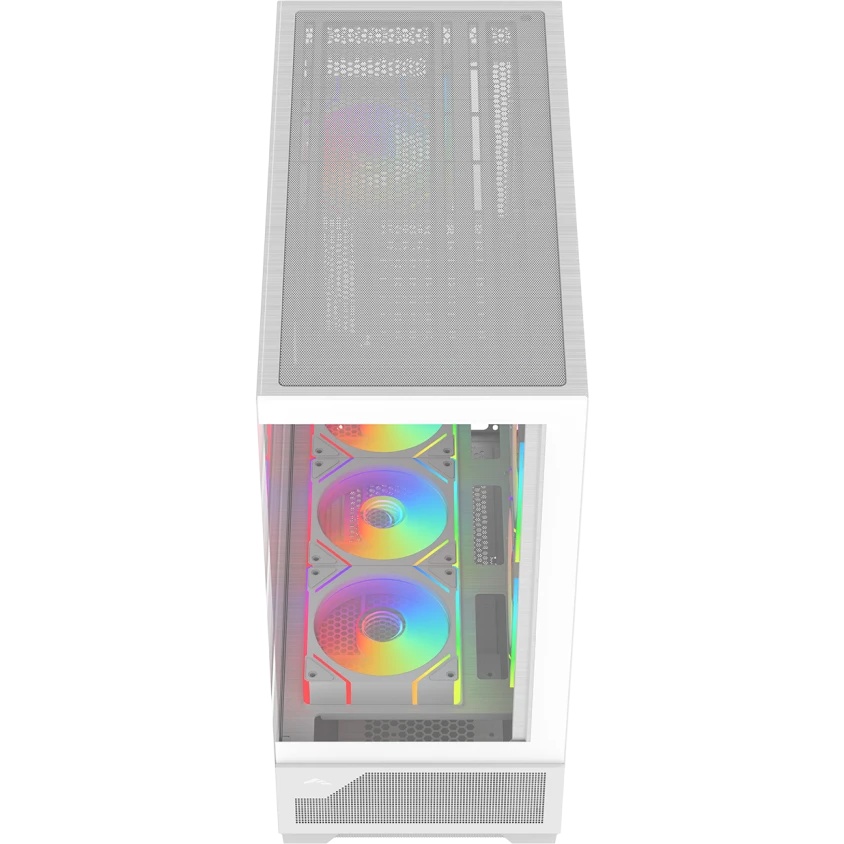 Корпус ПК без блока питания Case SAMA V43 White, Midi-Tower, TG, 6x120mm ARGB, 2xUSB 3.0 + 1xUSB 3.2