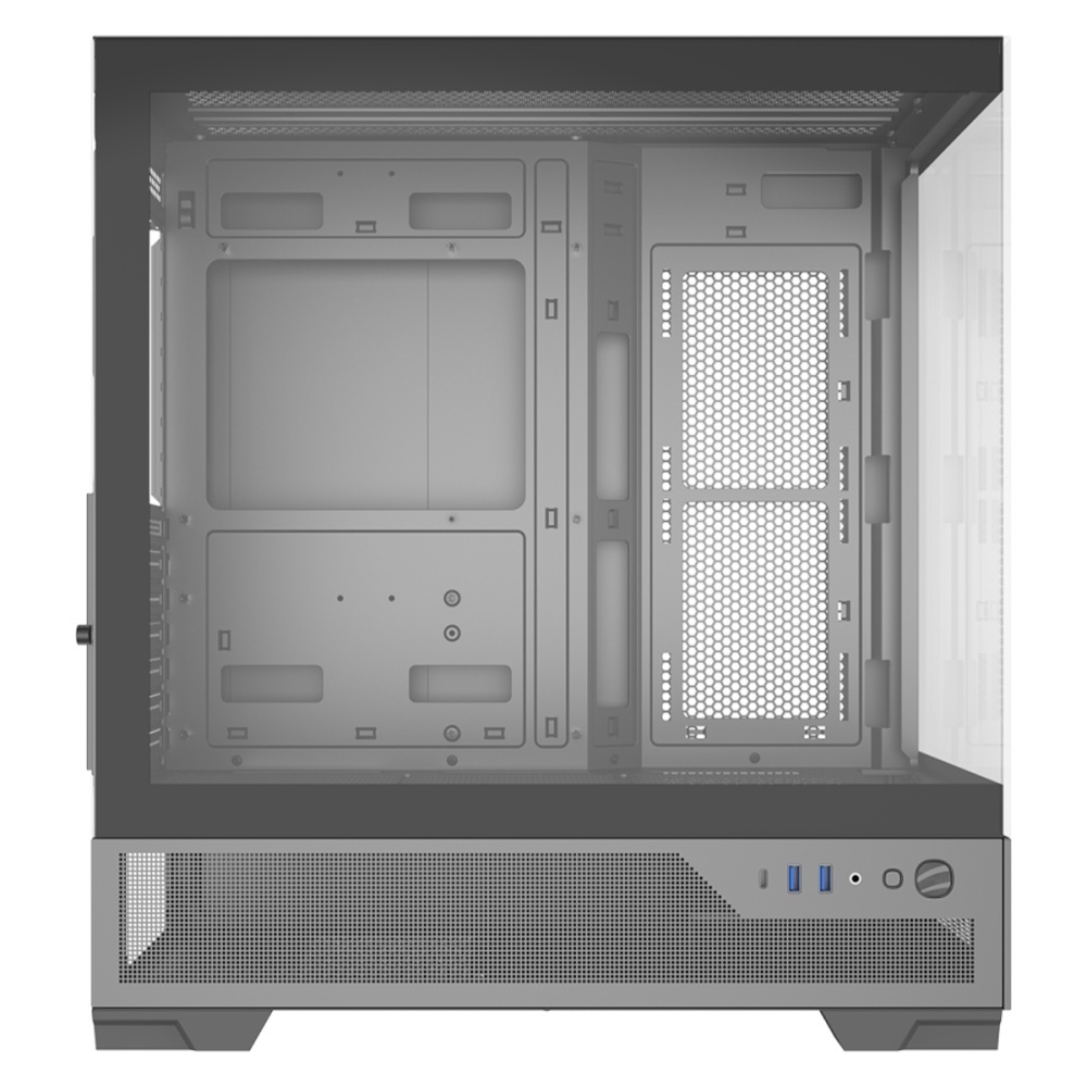 Корпус ПК без блока питания Case SAMA V43E Black, Midi-Tower, TG, no fans, 2xUSB 3.0 + 1xUSB 3.2 Typ
