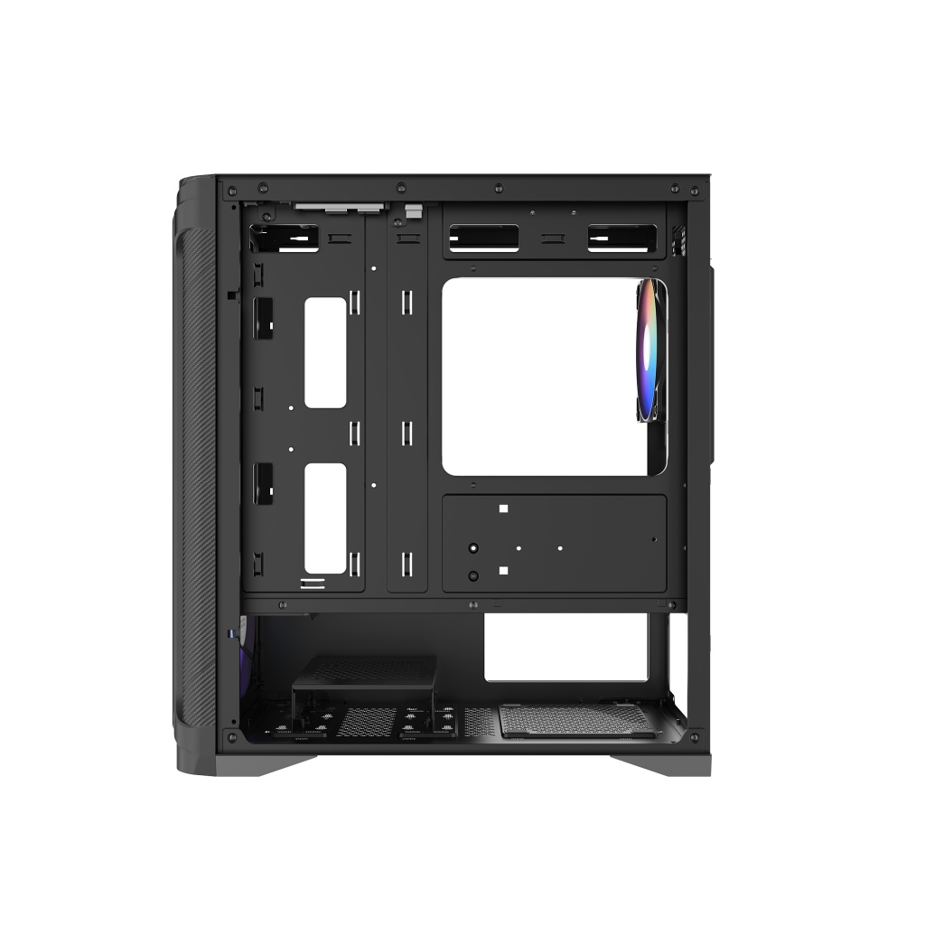 Корпус ПК без блока питания Case SAMA S31 Black, Midi-Tower, TG, 4x120mm ARGB, 2xUSB 3.0 + 1xUSB 3.2