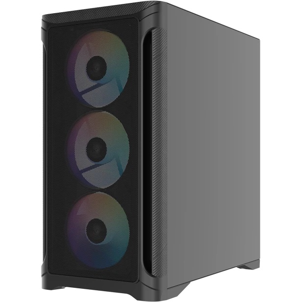 Корпус ПК без блока питания Case SAMA S31 Black, Midi-Tower, TG, 4x120mm ARGB, 2xUSB 3.0 + 1xUSB 3.2