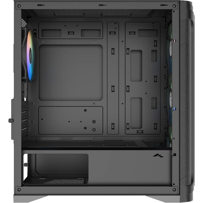 Корпус ПК без блока питания Case SAMA S31 Black, Midi-Tower, TG, 4x120mm ARGB, 2xUSB 3.0 + 1xUSB 3.2