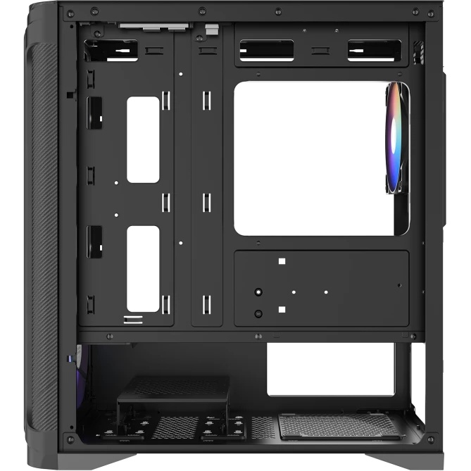 Корпус ПК без блока питания Case SAMA S31 Black, Midi-Tower, TG, 4x120mm ARGB, 2xUSB 3.0 + 1xUSB 3.2