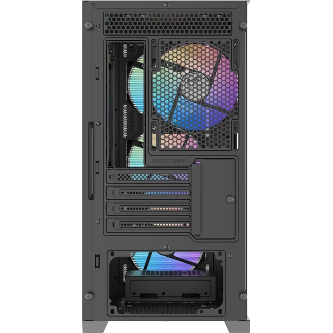 Корпус ПК без блока питания Case SAMA S31 Black, Midi-Tower, TG, 4x120mm ARGB, 2xUSB 3.0 + 1xUSB 3.2
