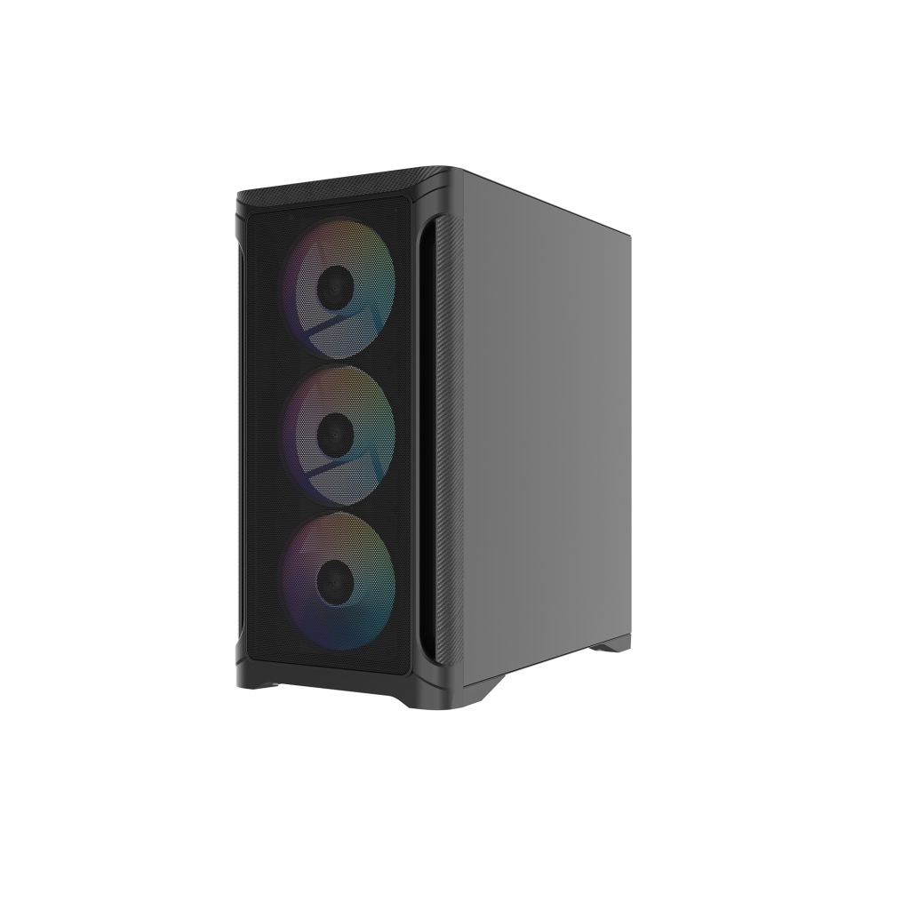 Корпус ПК без блока питания Case SAMA S31 Black, Midi-Tower, TG, 4x120mm ARGB, 2xUSB 3.0 + 1xUSB 3.2