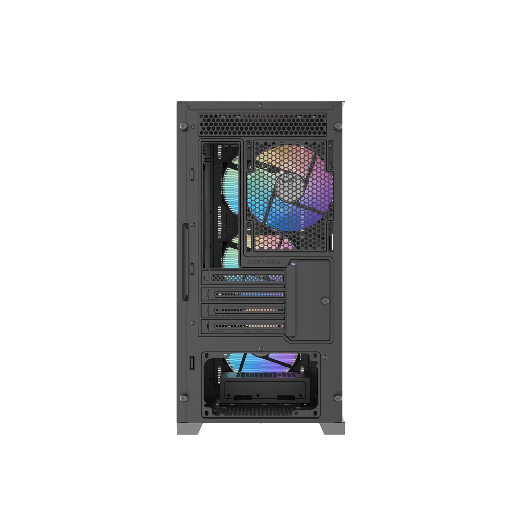 Корпус ПК без блока питания Case SAMA S31 Black, Midi-Tower, TG, 4x120mm ARGB, 2xUSB 3.0 + 1xUSB 3.2