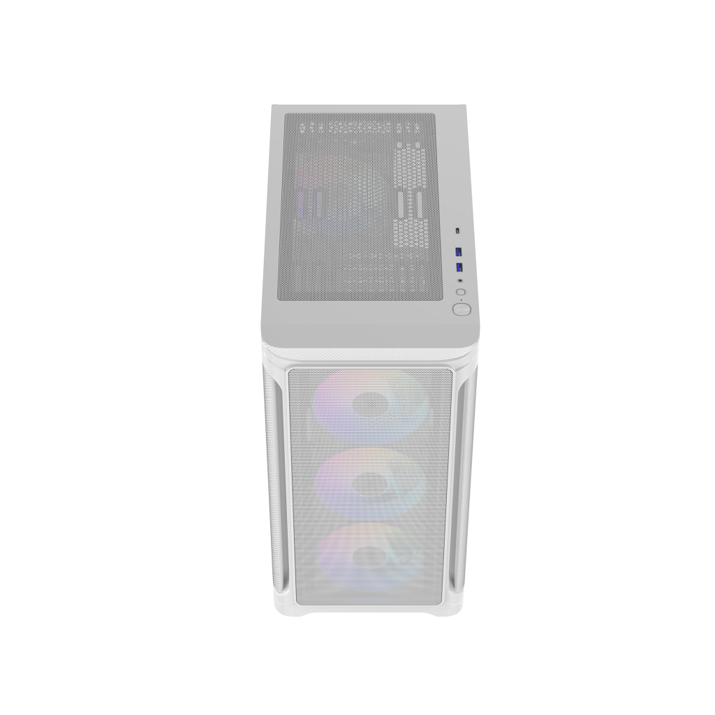 Корпус ПК без блока питания Case SAMA S31 White, Midi-Tower, TG, 4x120mm ARGB, 2xUSB 3.0 + 1xUSB 3.2