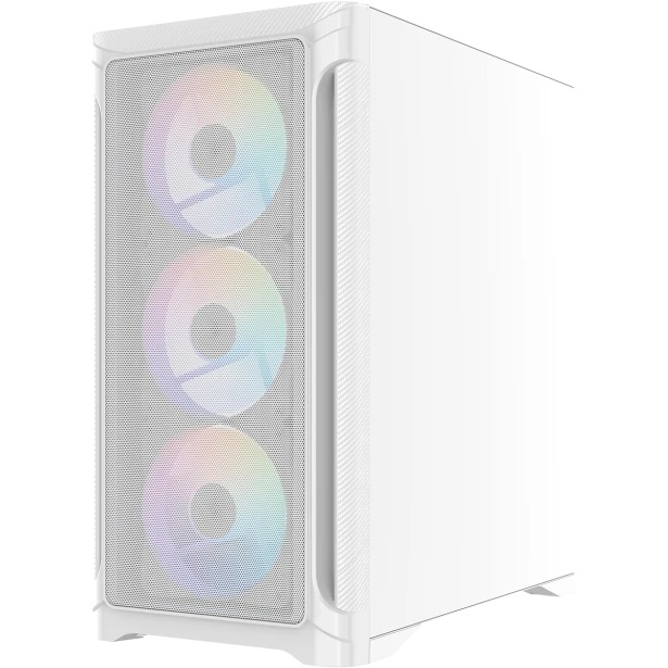 Корпус ПК без блока питания Case SAMA S31 White, Midi-Tower, TG, 4x120mm ARGB, 2xUSB 3.0 + 1xUSB 3.2