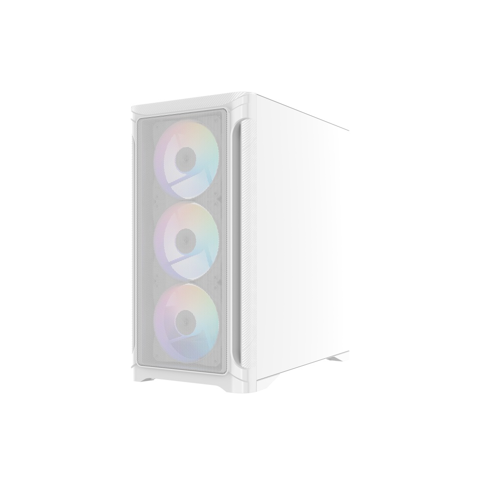 Корпус ПК без блока питания Case SAMA S31 White, Midi-Tower, TG, 4x120mm ARGB, 2xUSB 3.0 + 1xUSB 3.2