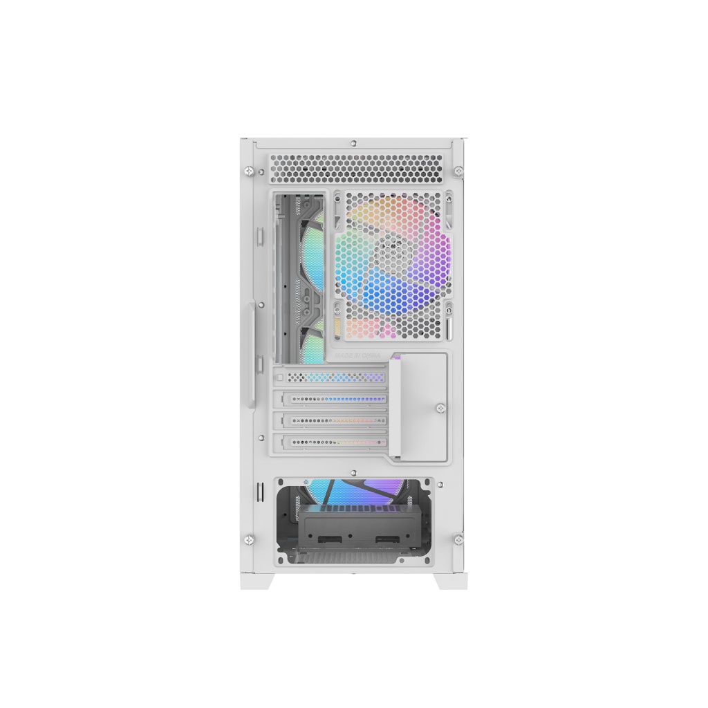 Корпус ПК без блока питания Case SAMA S31 White, Midi-Tower, TG, 4x120mm ARGB, 2xUSB 3.0 + 1xUSB 3.2