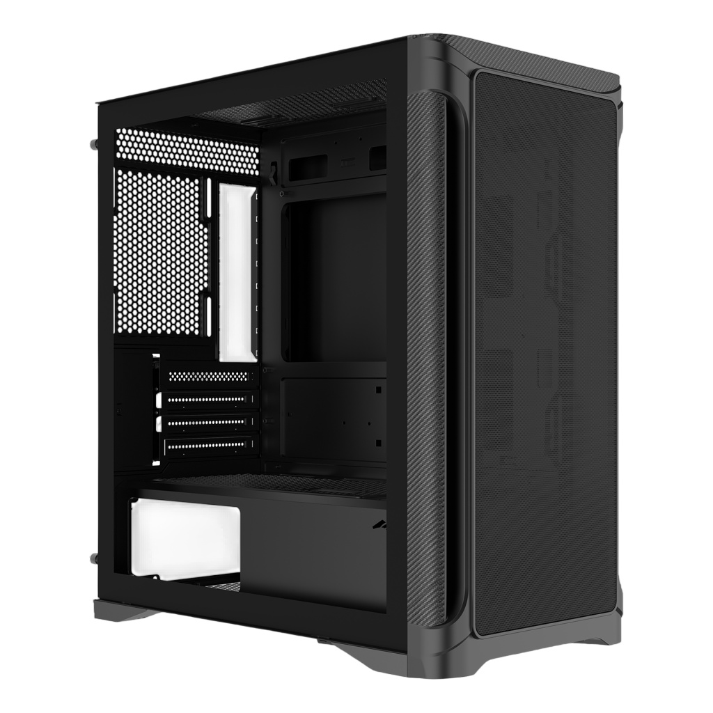 Корпус ПК без блока питания Case SAMA S31E Black, Midi-Tower, TG, no fans, 2xUSB 3.0 + 1xUSB 3.2 Typ