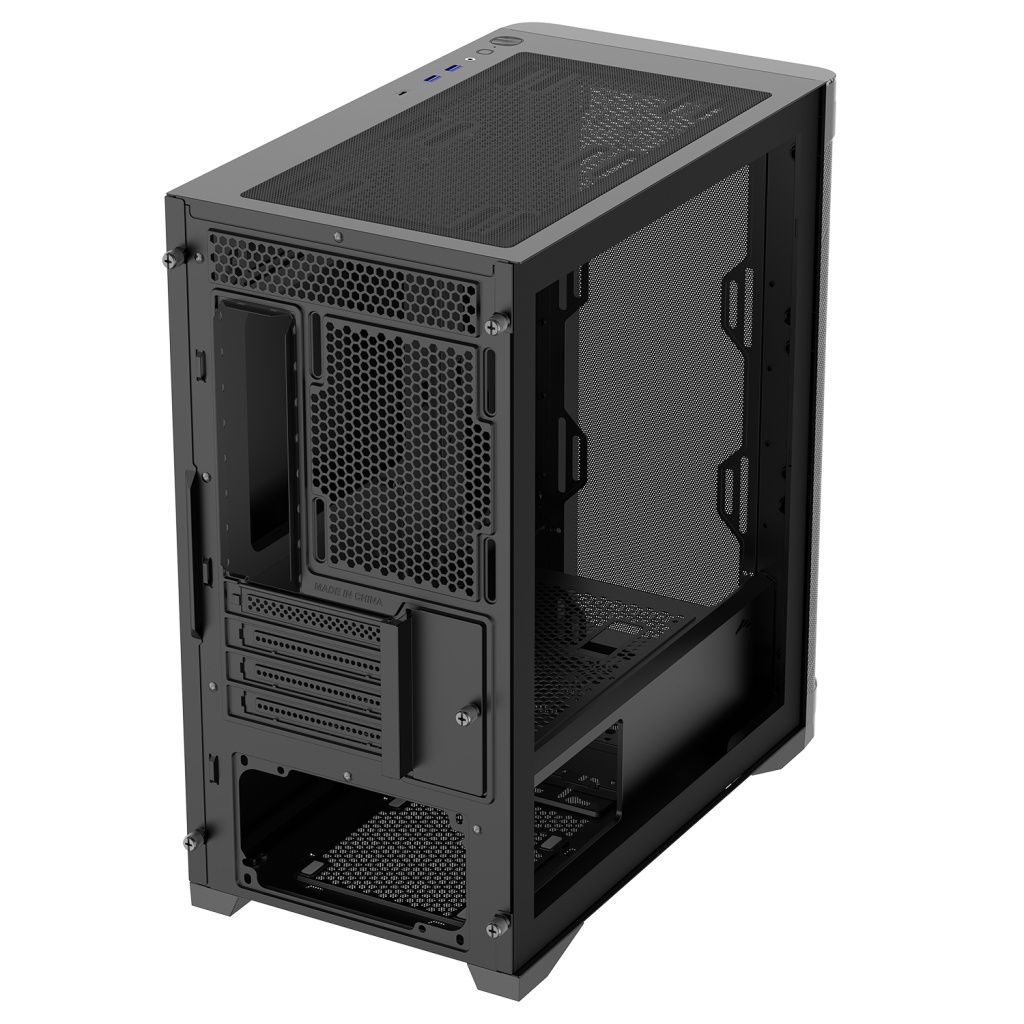 Корпус ПК без блока питания Case SAMA S31E Black, Midi-Tower, TG, no fans, 2xUSB 3.0 + 1xUSB 3.2 Typ