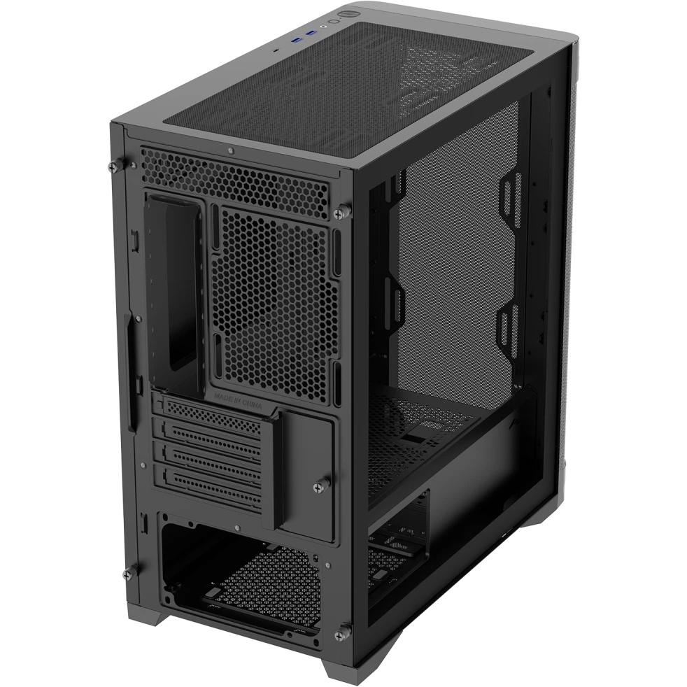 Корпус ПК без блока питания Case SAMA S31E Black, Midi-Tower, TG, no fans, 2xUSB 3.0 + 1xUSB 3.2 Typ