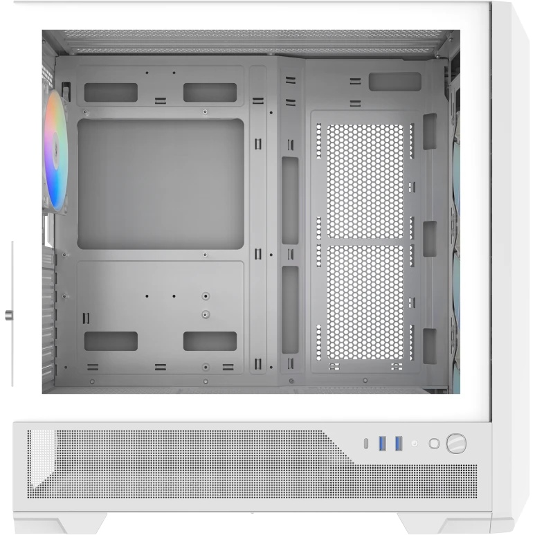 Корпус ПК без блока питания Case SAMA S41 White, Midi-Tower, TG, 4x120mm ARGB, 2xUSB 3.0 + 1xUSB 3.2