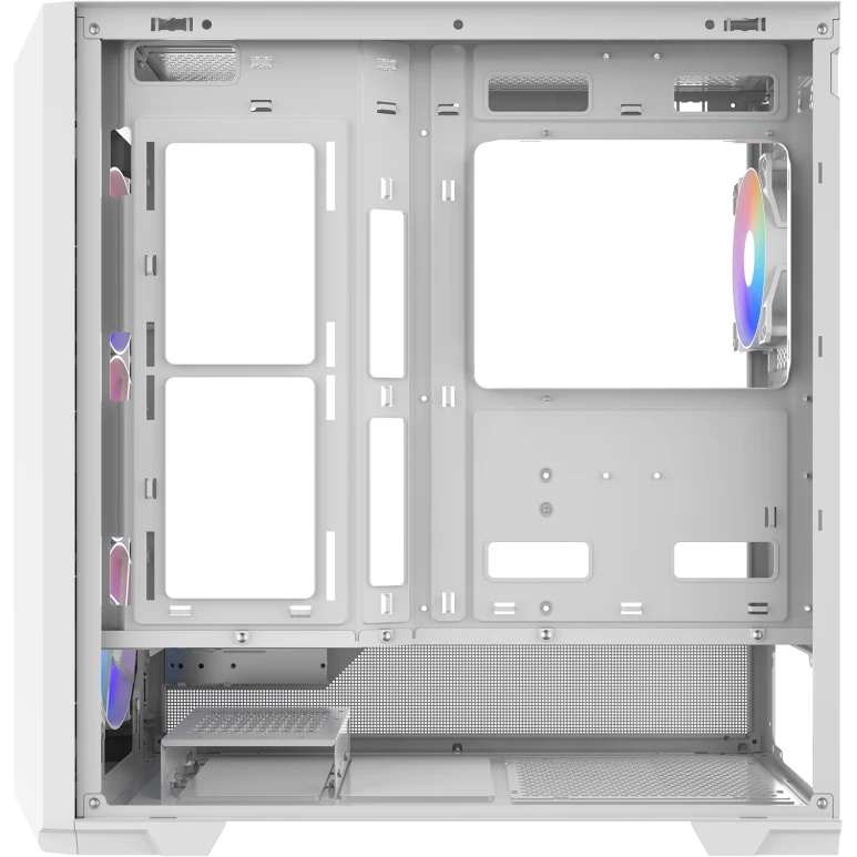 Корпус ПК без блока питания Case SAMA S41 White, Midi-Tower, TG, 4x120mm ARGB, 2xUSB 3.0 + 1xUSB 3.2