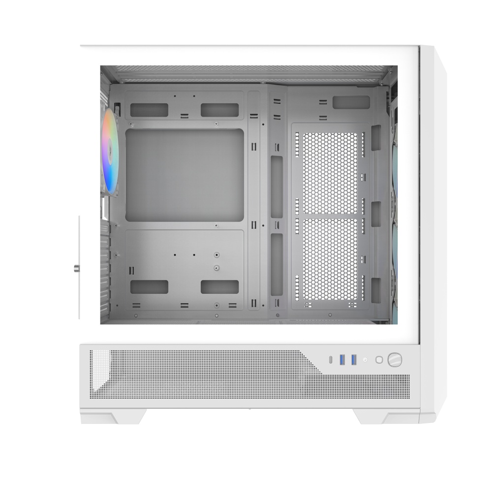 Корпус ПК без блока питания Case SAMA S41 White, Midi-Tower, TG, 4x120mm ARGB, 2xUSB 3.0 + 1xUSB 3.2