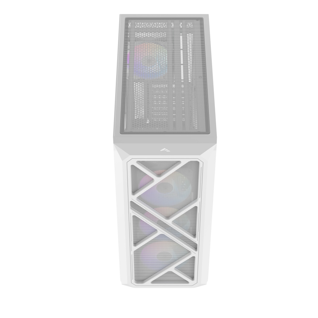 Корпус ПК без блока питания Case SAMA S41 White, Midi-Tower, TG, 4x120mm ARGB, 2xUSB 3.0 + 1xUSB 3.2