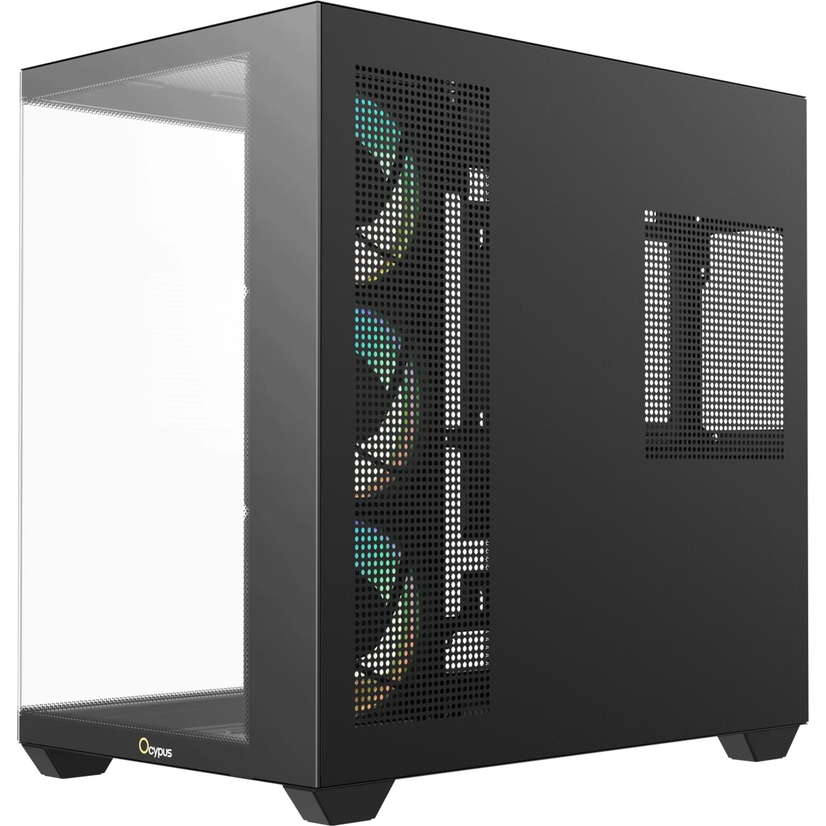 Корпус ПК без блока питания Case Ocypus Gamma C74 BK ARGB, Midi-Tower, TG, 4x120mm ARGB, 2xUSB-A 3.0