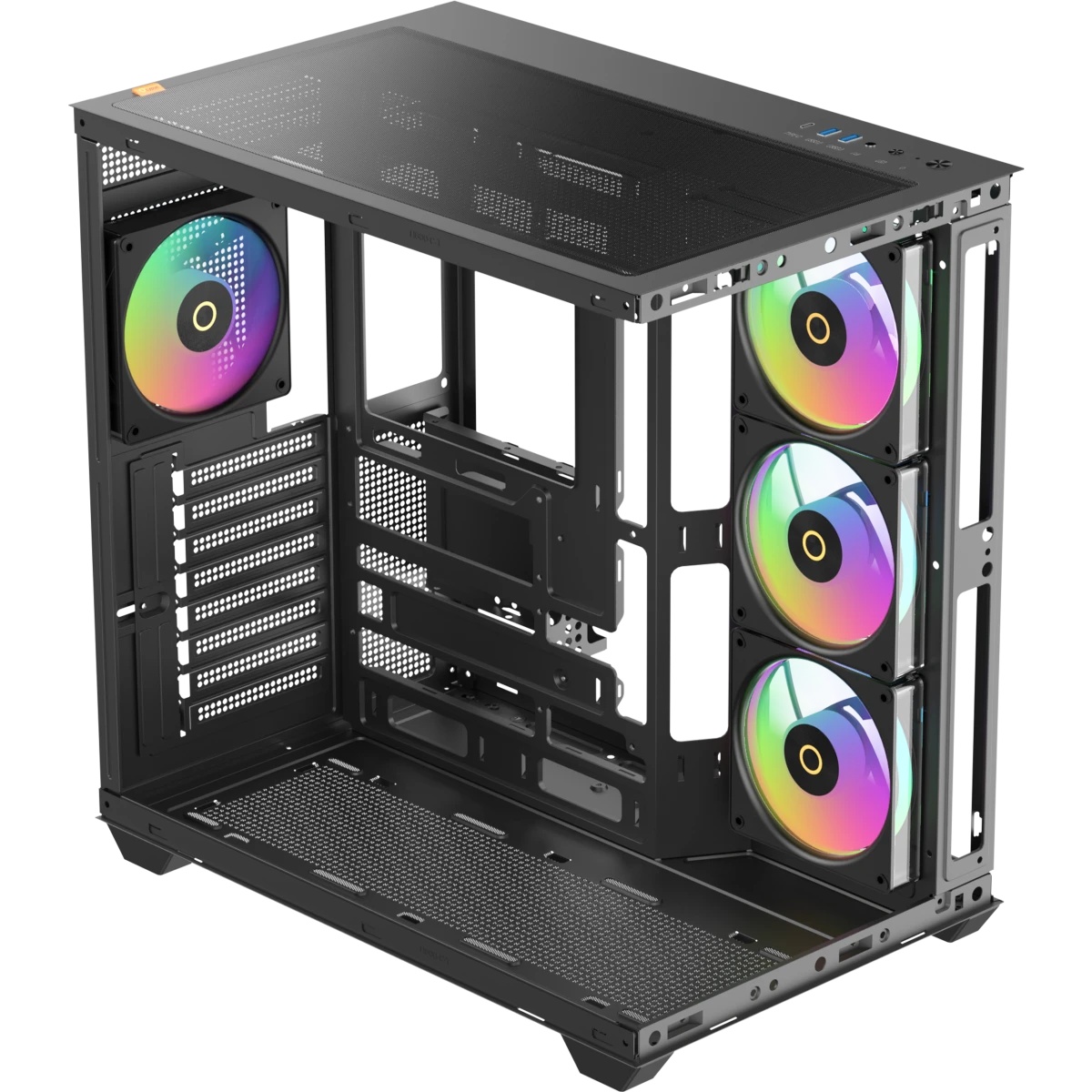 Корпус ПК без блока питания Case Ocypus Gamma C74 BK ARGB, Midi-Tower, TG, 4x120mm ARGB, 2xUSB-A 3.0