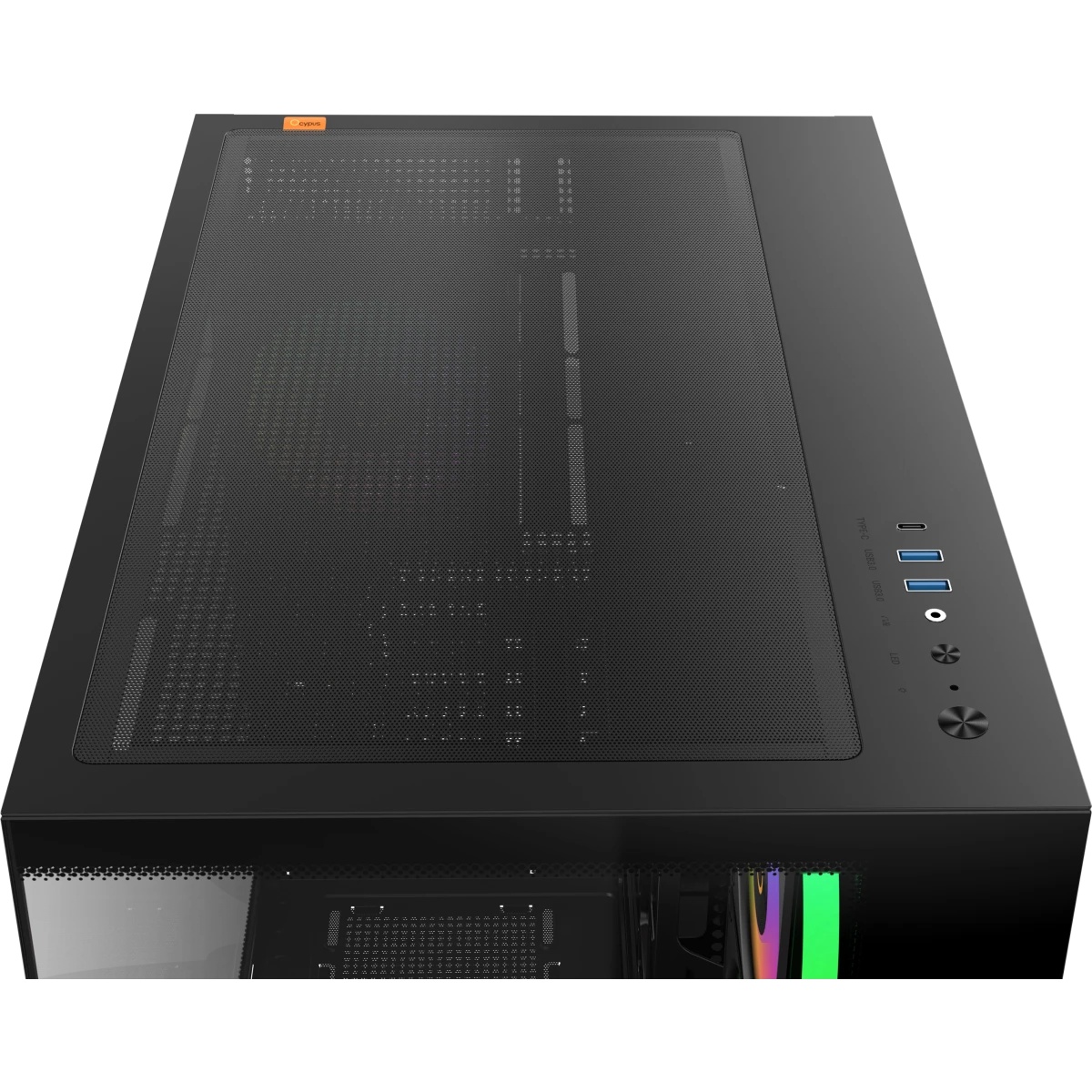 Корпус ПК без блока питания Case Ocypus Gamma C74 BK ARGB, Midi-Tower, TG, 4x120mm ARGB, 2xUSB-A 3.0