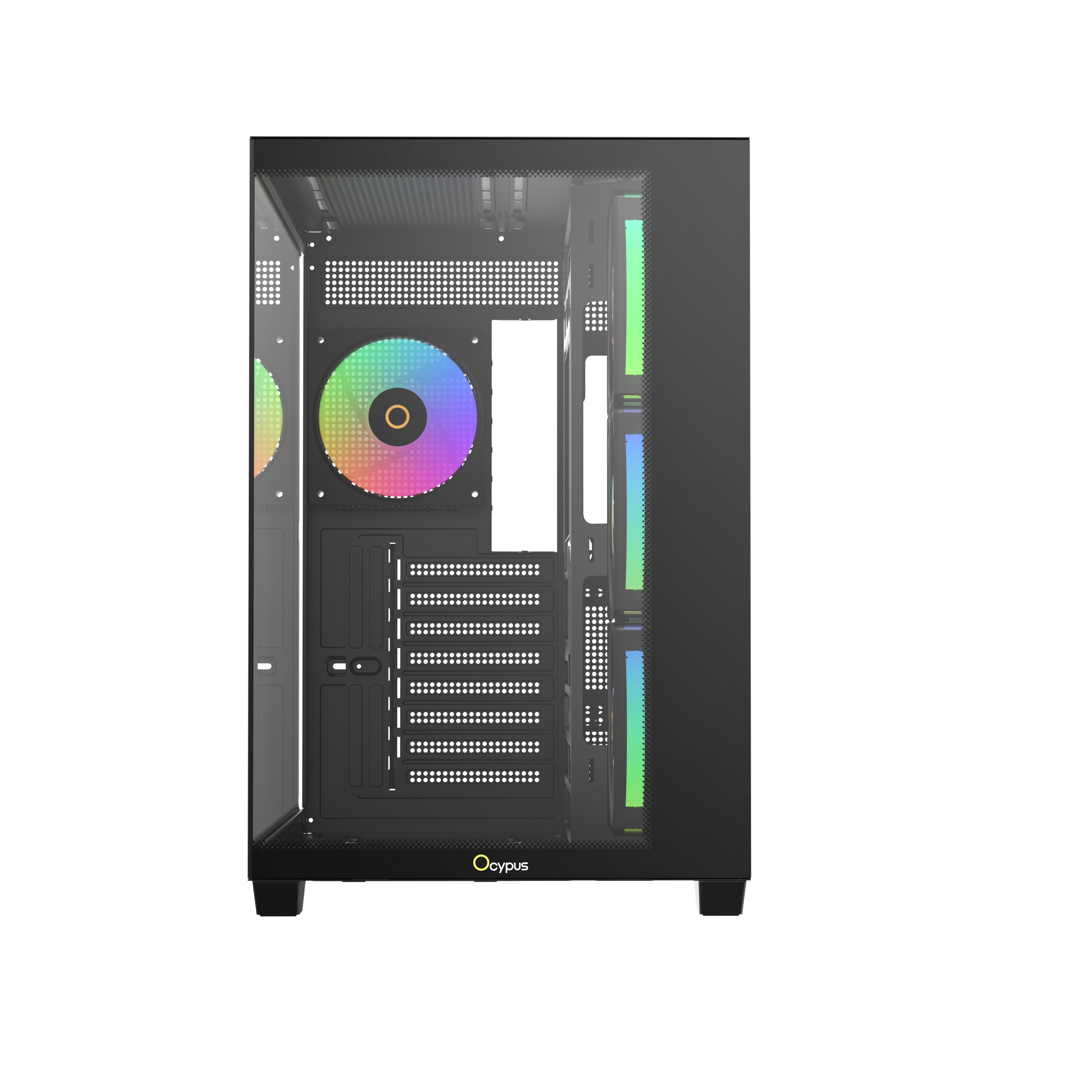 Корпус ПК без блока питания Case Ocypus Gamma C74 BK ARGB, Midi-Tower, TG, 4x120mm ARGB, 2xUSB-A 3.0