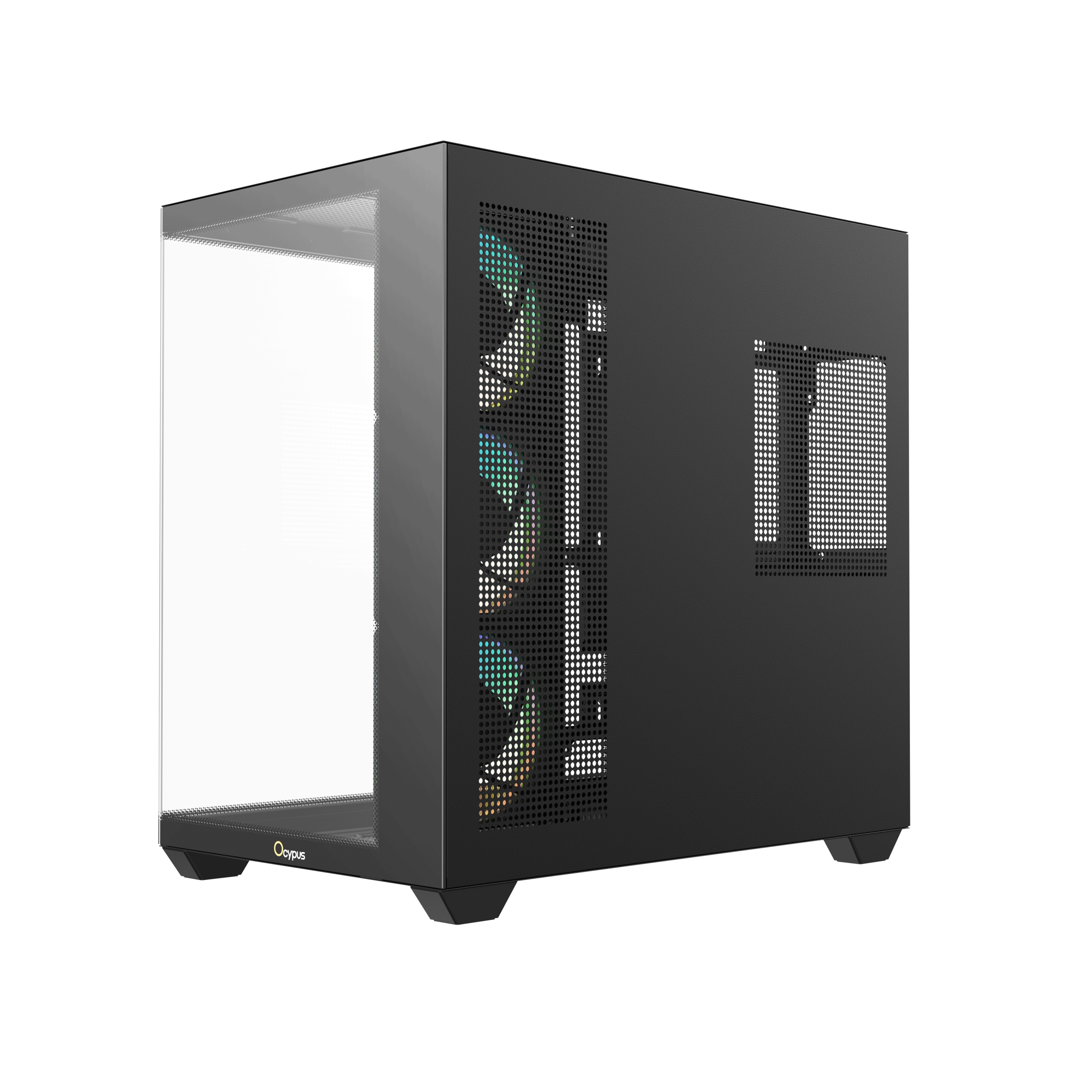 Корпус ПК без блока питания Case Ocypus Gamma C74 BK ARGB, Midi-Tower, TG, 4x120mm ARGB, 2xUSB-A 3.0
