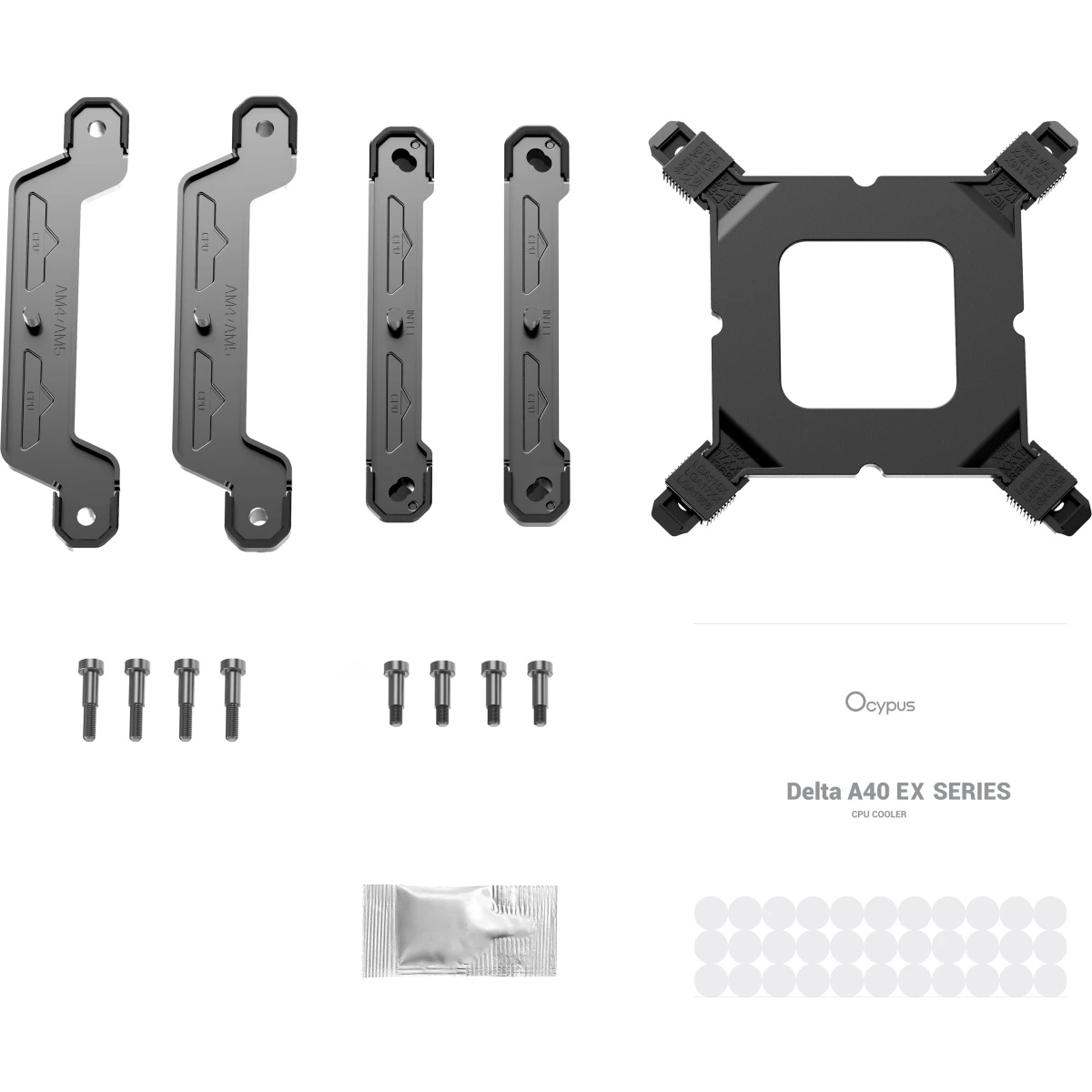 Кулер для процессора CPU Cooler Ocypus Delta A40 EX WH ARGB (200W, 4-pin PWM, 157mm, Al/Cu, 4x6mm, A