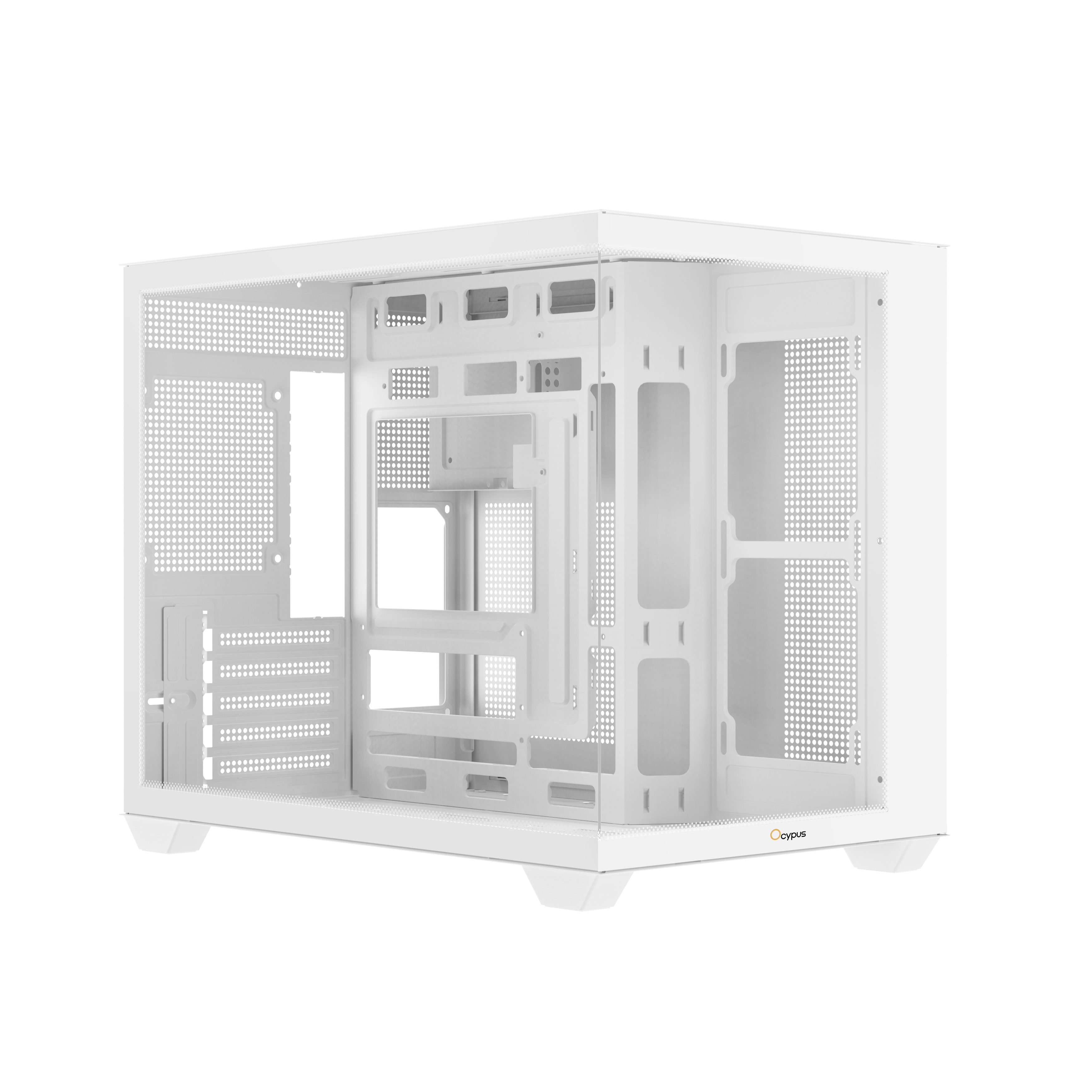 Корпус ПК без блока питания Case Ocypus Gamma C54 WH, Midi-Tower, TG, no fans, 1xUSB-C + 2xUSB 3.0,