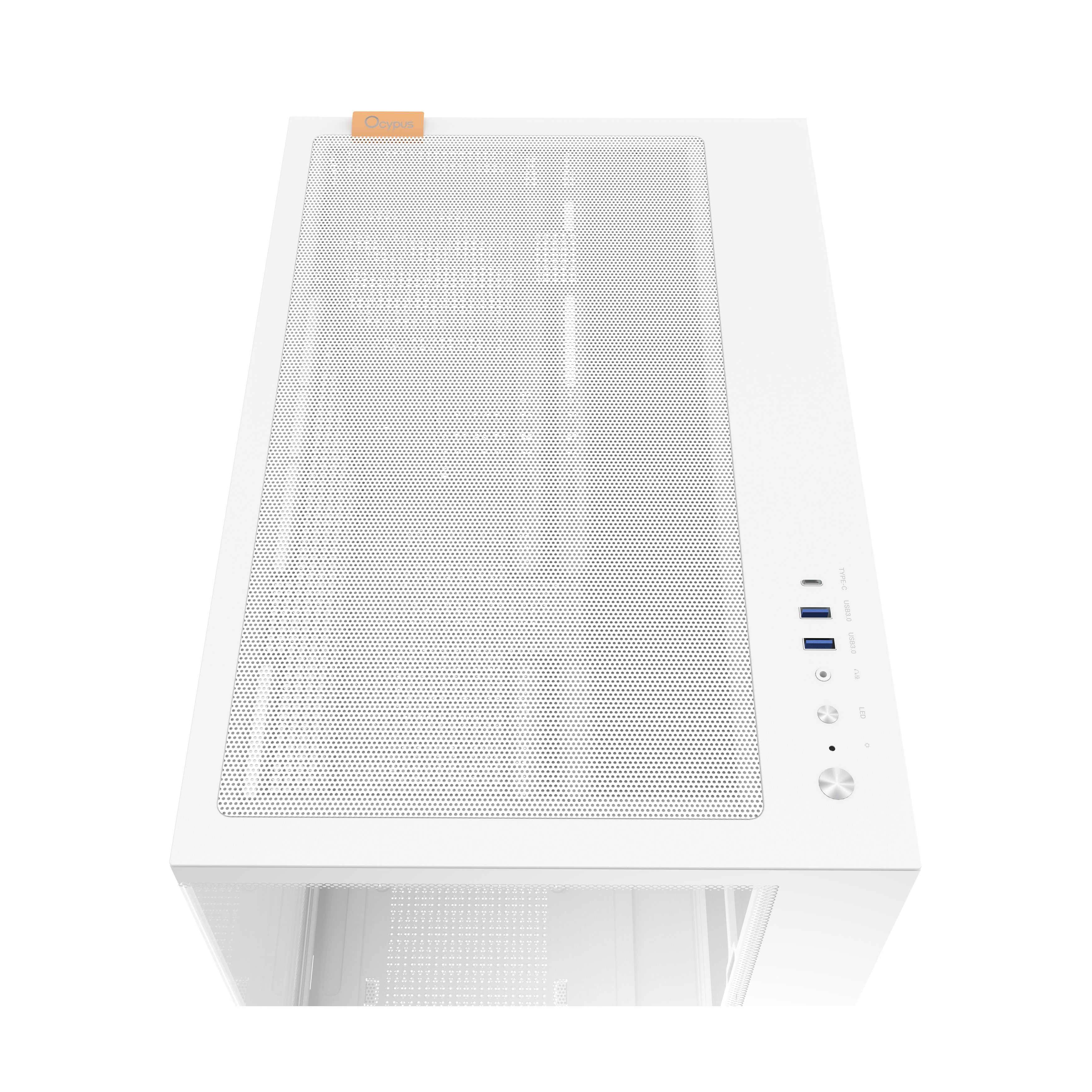 Корпус ПК без блока питания Case Ocypus Gamma C54 WH, Midi-Tower, TG, no fans, 1xUSB-C + 2xUSB 3.0,