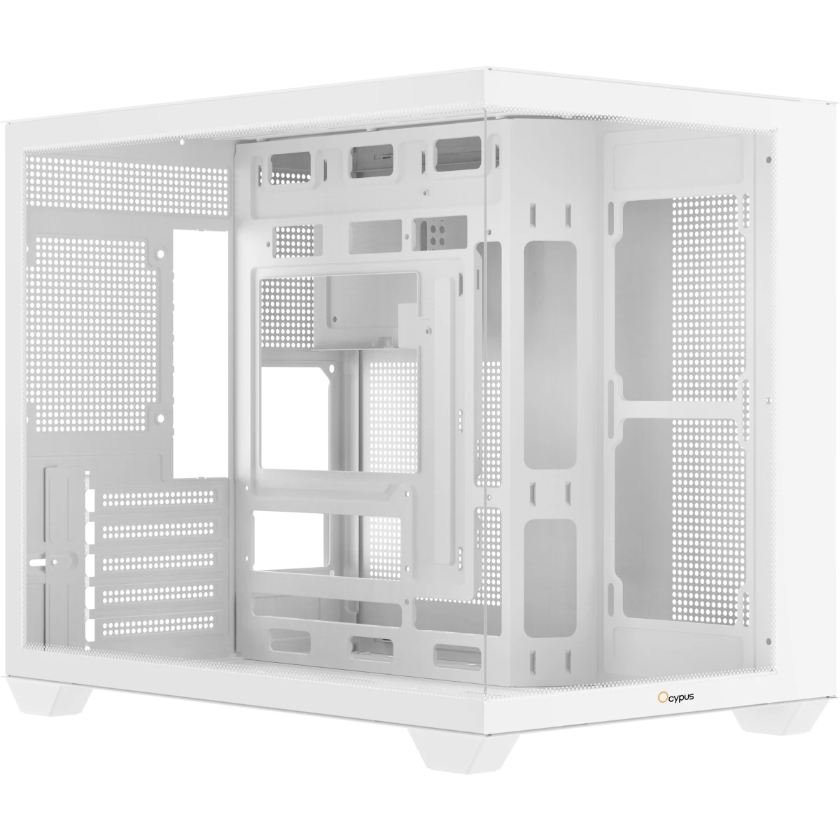 Корпус ПК без блока питания Case Ocypus Gamma C54 WH, Midi-Tower, TG, no fans, 1xUSB-C + 2xUSB 3.0,