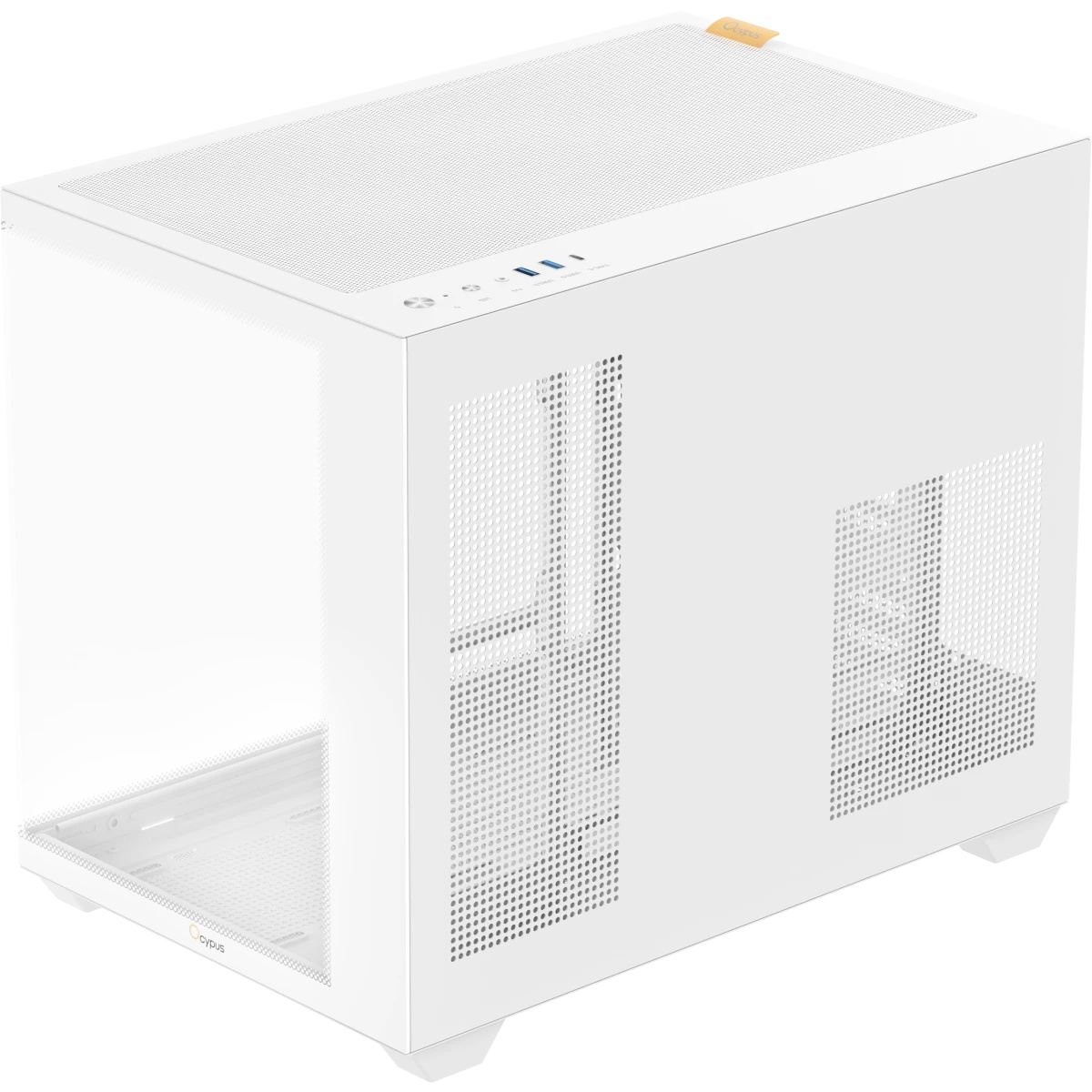 Корпус ПК без блока питания Case Ocypus Gamma C54 WH, Midi-Tower, TG, no fans, 1xUSB-C + 2xUSB 3.0,