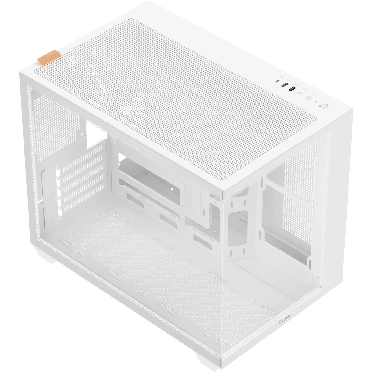 Корпус ПК без блока питания Case Ocypus Gamma C54 WH, Midi-Tower, TG, no fans, 1xUSB-C + 2xUSB 3.0,