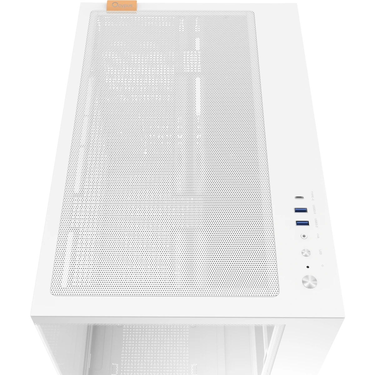 Корпус ПК без блока питания Case Ocypus Gamma C54 WH, Midi-Tower, TG, no fans, 1xUSB-C + 2xUSB 3.0,